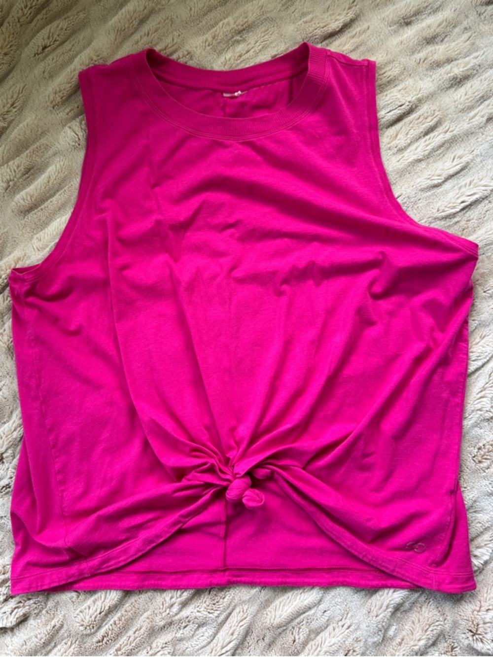 CALIA by Carrie Underwood Bright Hot Pink Knotted Tank Top